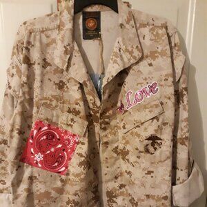 MILITARY MARINE JACKET Cover up Recycled LOVE
